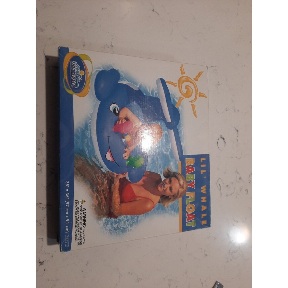 intex The Wet Set 2005 Lil Whale Baby Float 39" x 37" Open Box